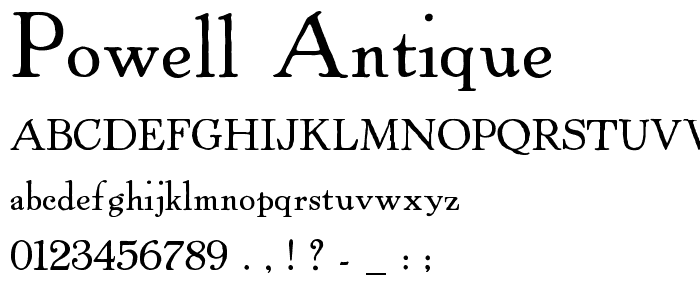 Powell Antique font